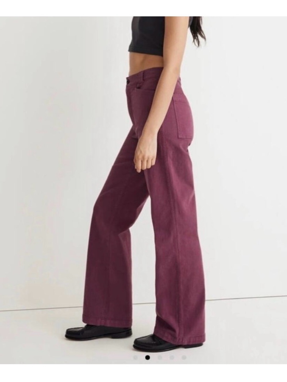 Madewell Emmett Wide Leg Vibrant Purple Jeans Size 24